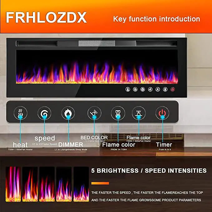 Smart European Fireplace with Realistic Flame Design