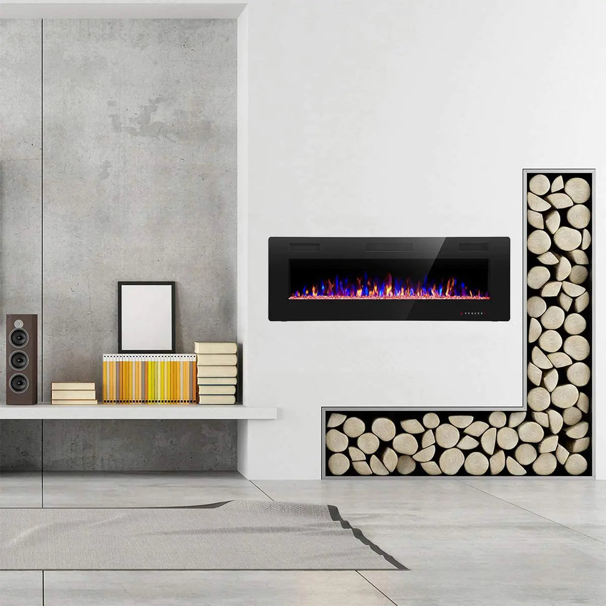 Smart European Fireplace with Realistic Flame Design