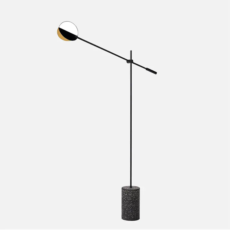 Modern Minimalist Reading Floor Lamp with Terrazzo Base