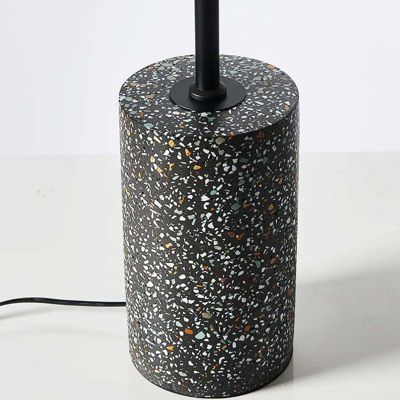 Modern Minimalist Reading Floor Lamp with Terrazzo Base