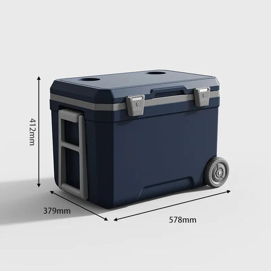 45L Outdoor Rolling Cooler for Camping and Picnics